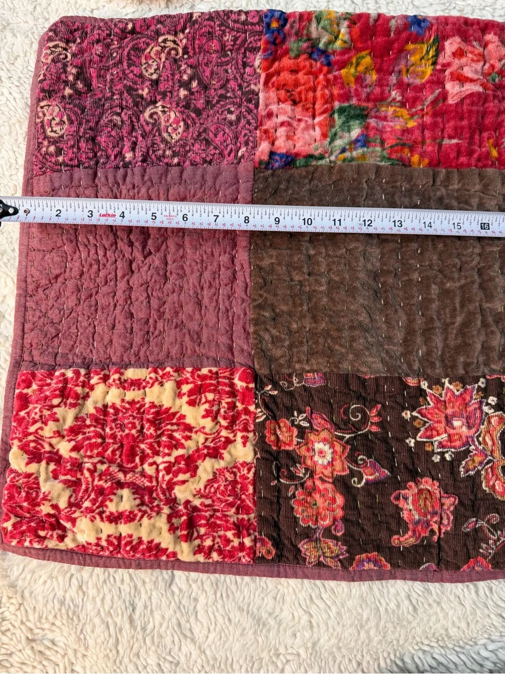 D Studio Vtg Patchwork Quilted pillowcases 100% Cotton Multicolor